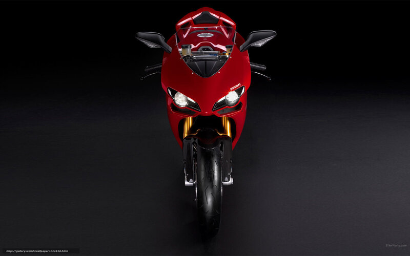 Red Ducati Motorcycle — Dramatic, Photograph, Headlights, Front Wheel