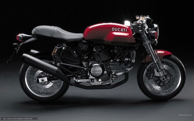Red Ducati Motorcycle — Dramatic, Photograph, Seat, Exhaust, Headlight