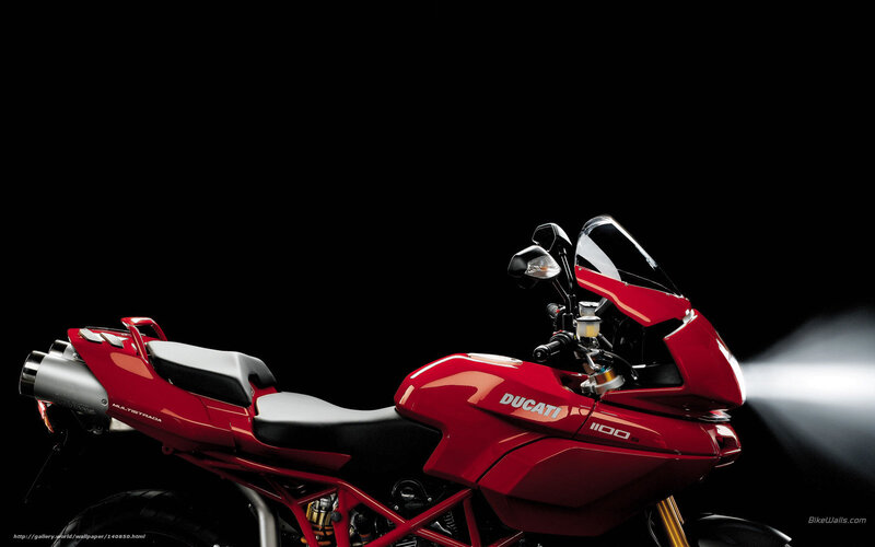Red Ducati Motorcycle — Dramatic, Photograph, Seat, Exhaust, Windshield