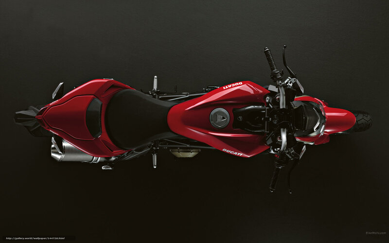 Red Ducati Motorcycle — Dramatic, Photograph, Seat, Handlebars