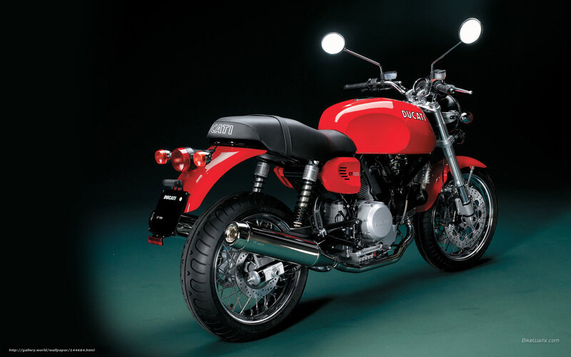 Red Ducati Motorcycle — Dramatic, Photograph, Seat, Headlight, Exhaust