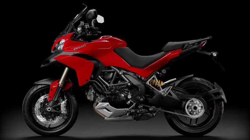 Red Ducati Motorcycle — Dramatic, Photograph, Seat, Windshield, Black, Silver