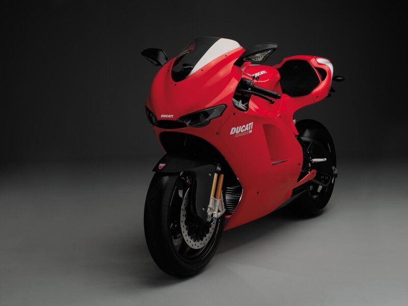 Red Ducati Motorcycle — Dramatic, Photograph, Seat, Windshield, Headlight