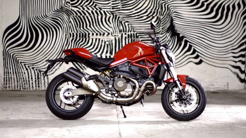 Red Ducati Motorcycle — Dramatic, Photograph, Wall Art