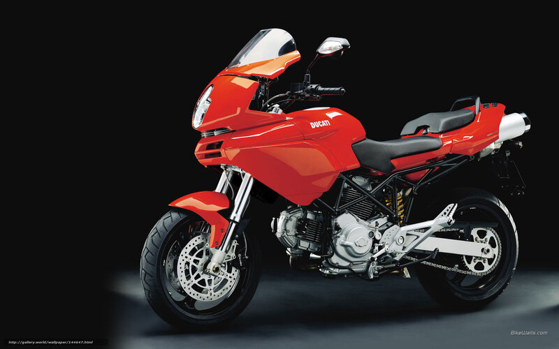 Red Ducati Motorcycle — Dramatic, Photograph, Windshield, Seat