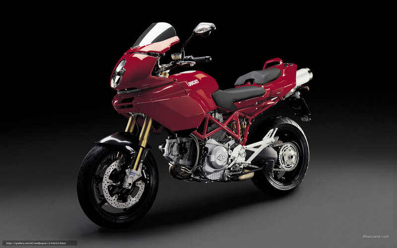 Red Ducati Motorcycle — Dramatic, Photograph, Windshield