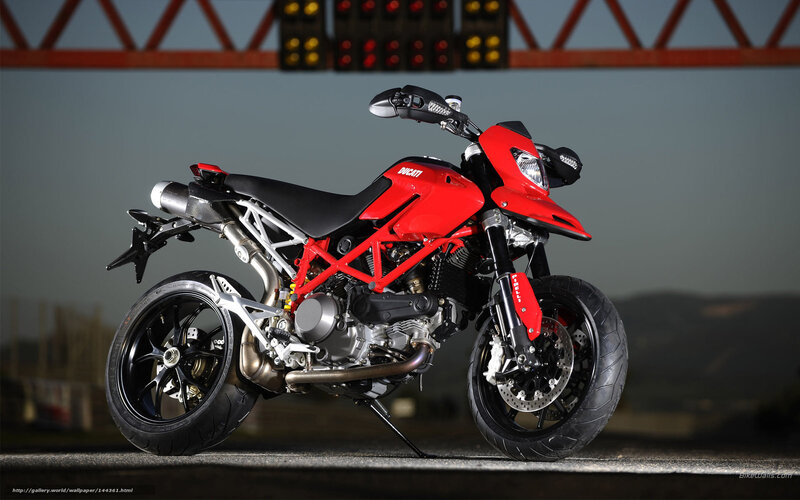 Red Ducati Motorcycle — Dramatic, Sunset, Photograph, Bridge