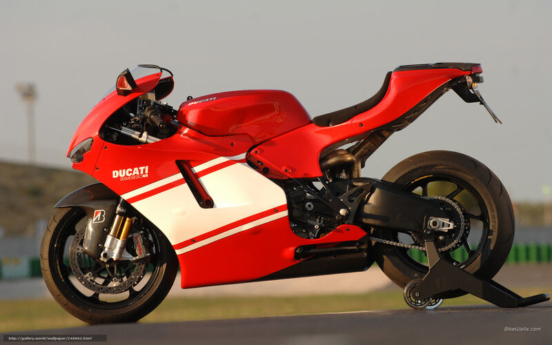Red Ducati Motorcycle — Dramatic, Sunset, Photograph