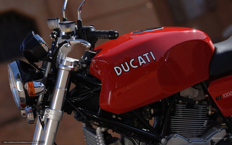 Red Ducati Motorcycle — Neutral, Afternoon, Photograph
