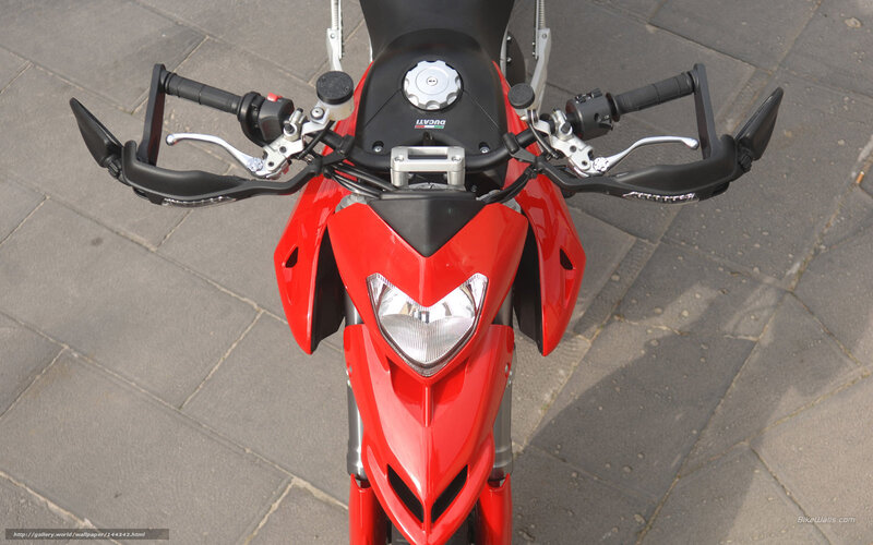 Red Ducati Motorcycle — Neutral, Afternoon