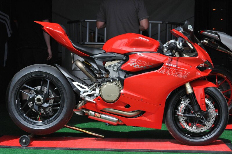 Red Ducati Motorcycle — Neutral, Photograph, Person