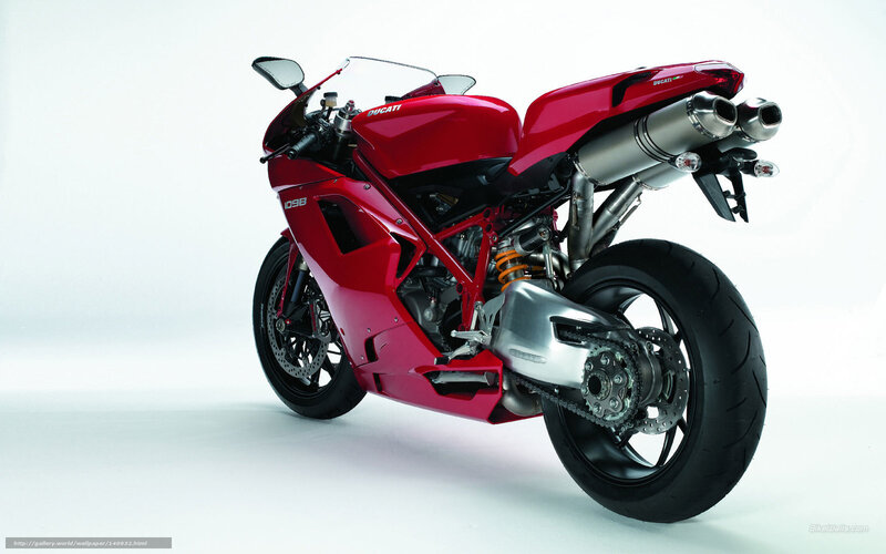 Red Ducati Motorcycle — Neutral, Photograph