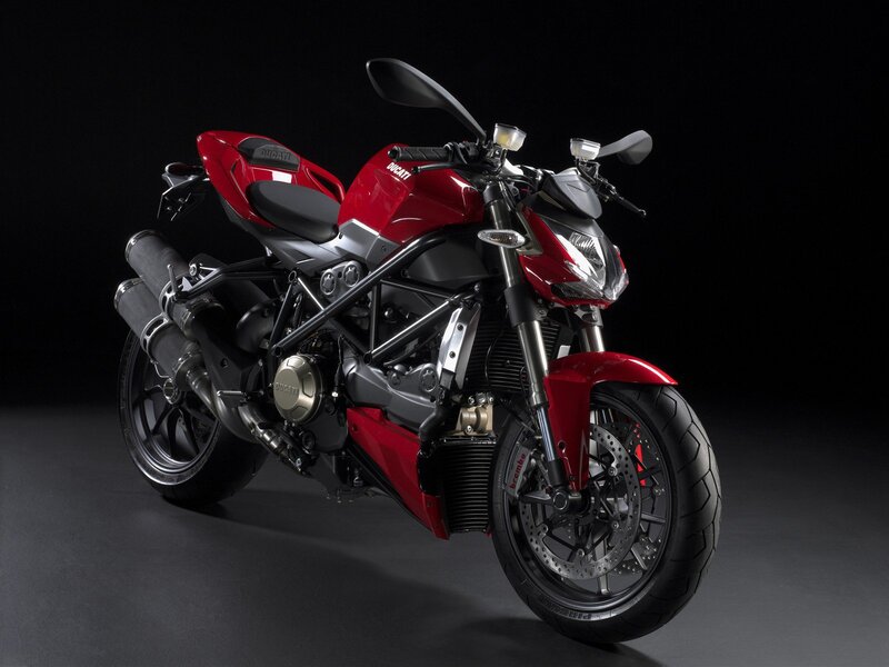 Red Ducati Motorcycle — Photograph, Exhaust