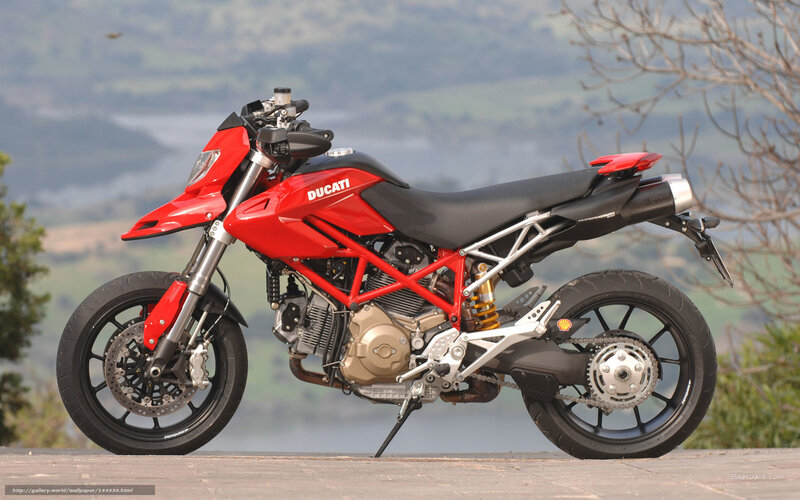 Red Ducati Motorcycle — Serene