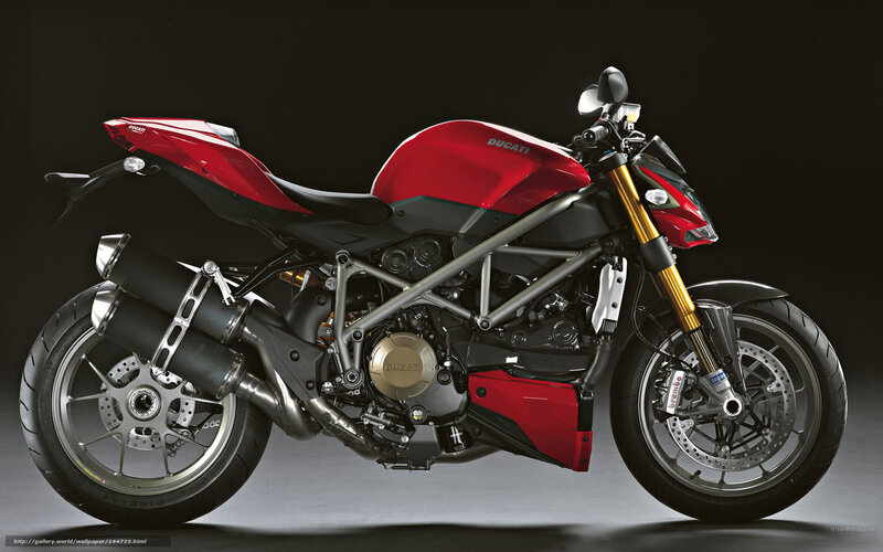Red Ducati motorcycle side profile