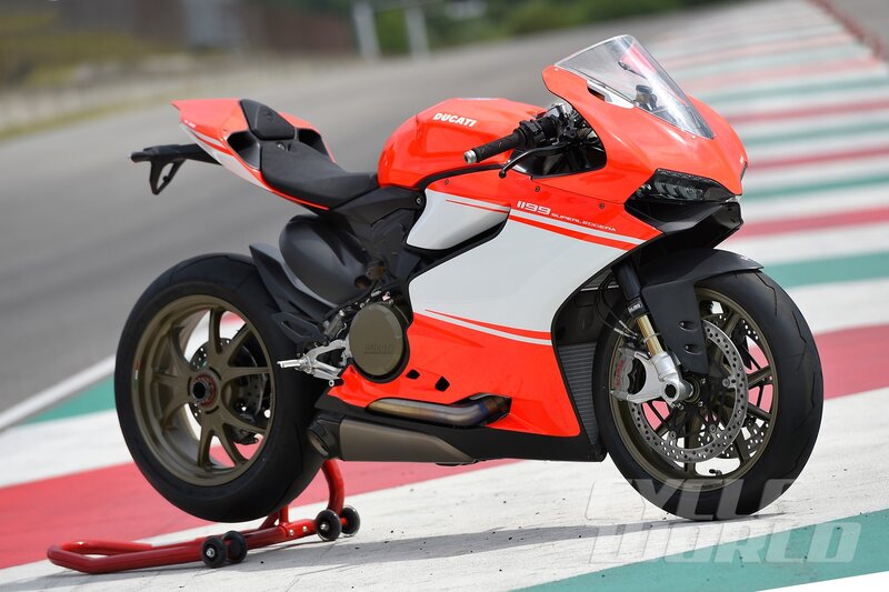 Red Ducati Motorcycle — Static, Afternoon
