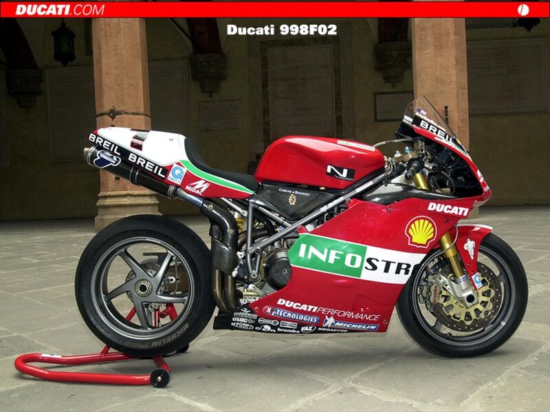 Red Ducati Motorcycle — Static, Photograph