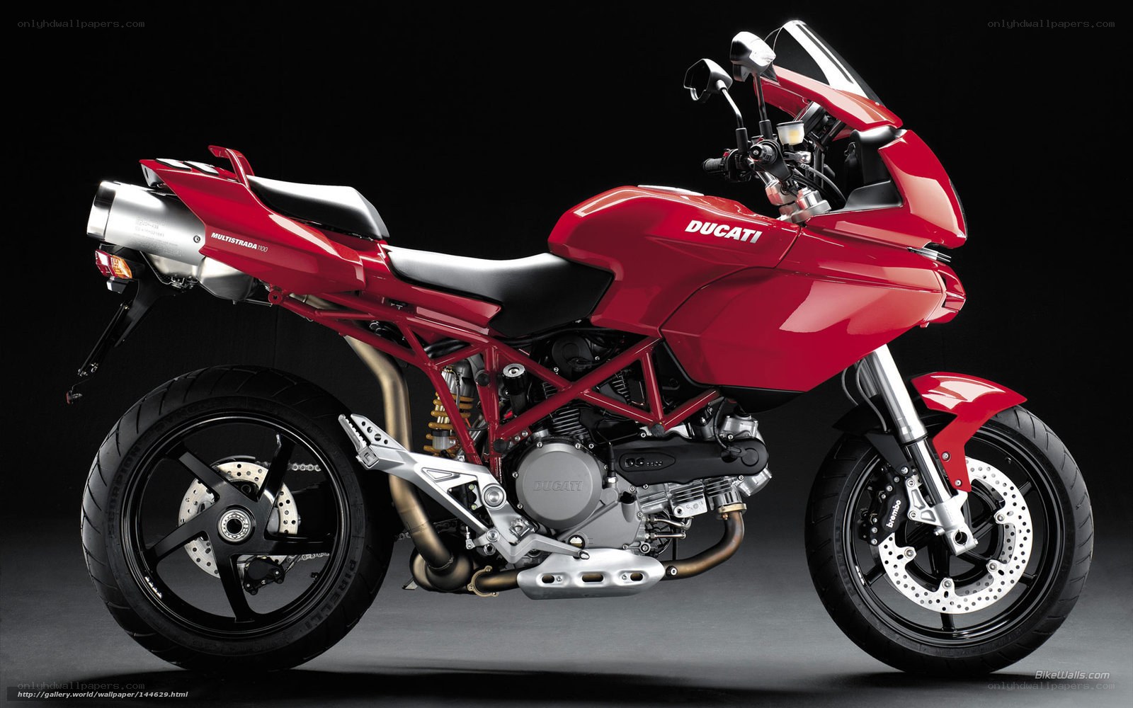 Red Ducati Multistrada motorcycle