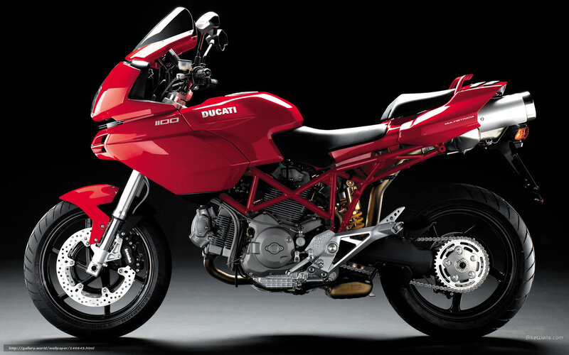 Red Ducati Multistrada motorcycle