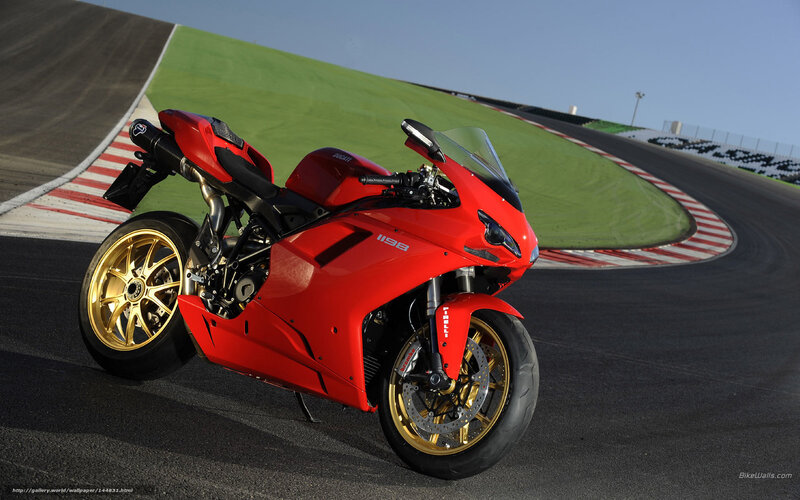 Red Ducati on racetrack