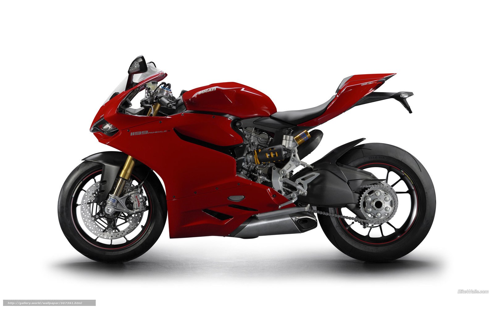 Red Ducati Panigale motorcycle