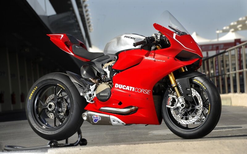 Red Ducati Panigale motorcycle