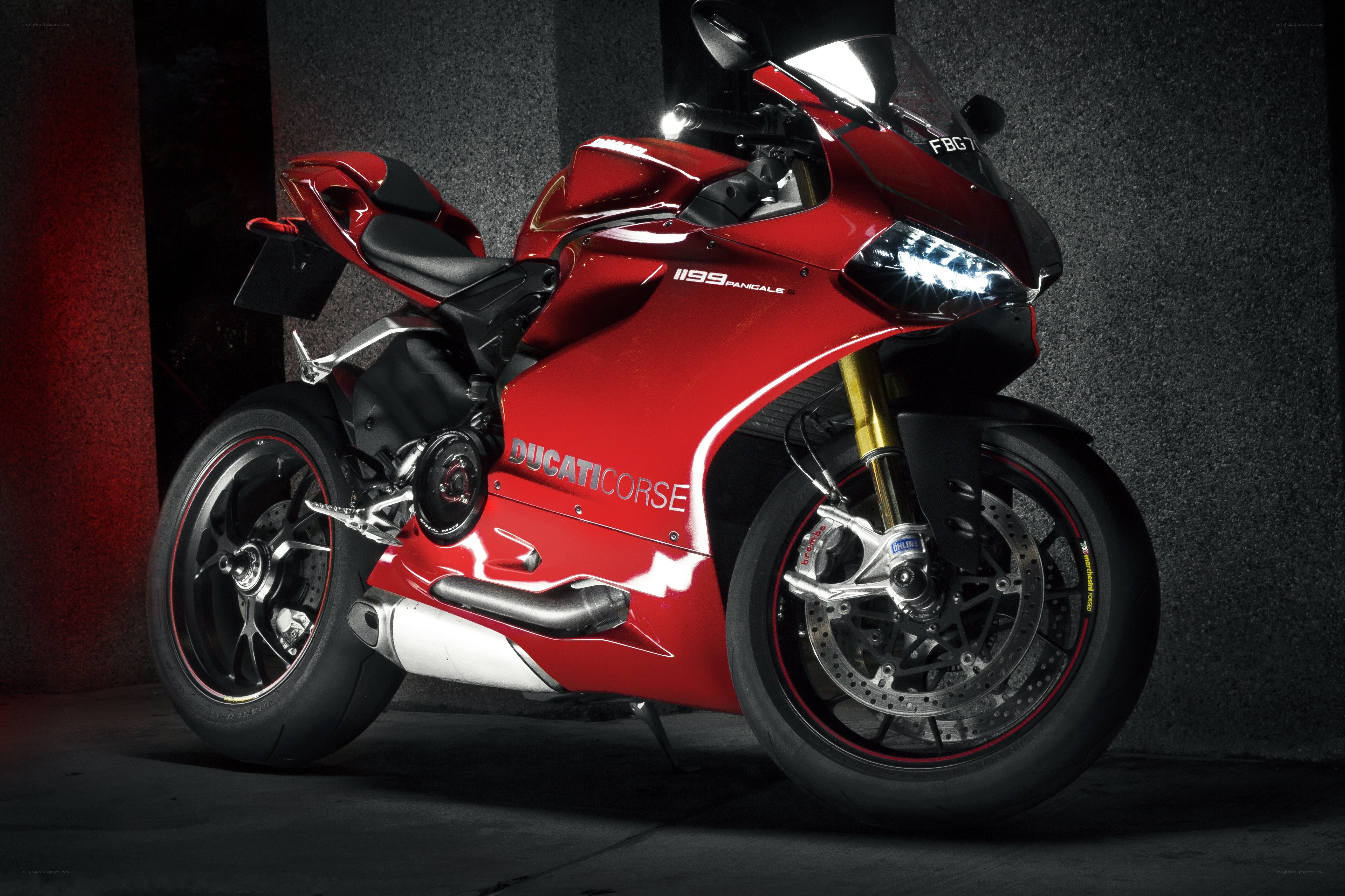 Red Ducati Panigale motorcycle