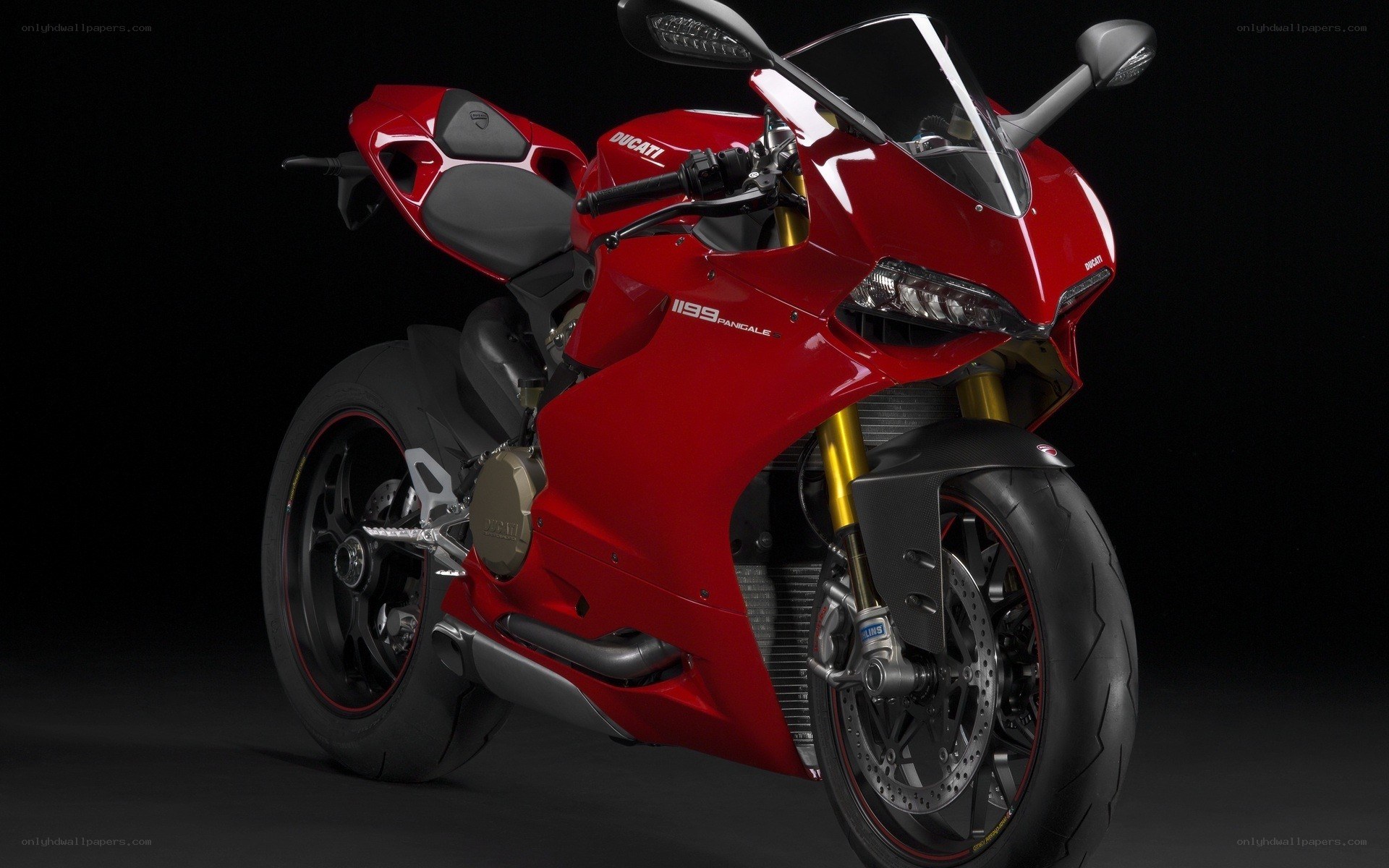Red Ducati Panigale motorcycle