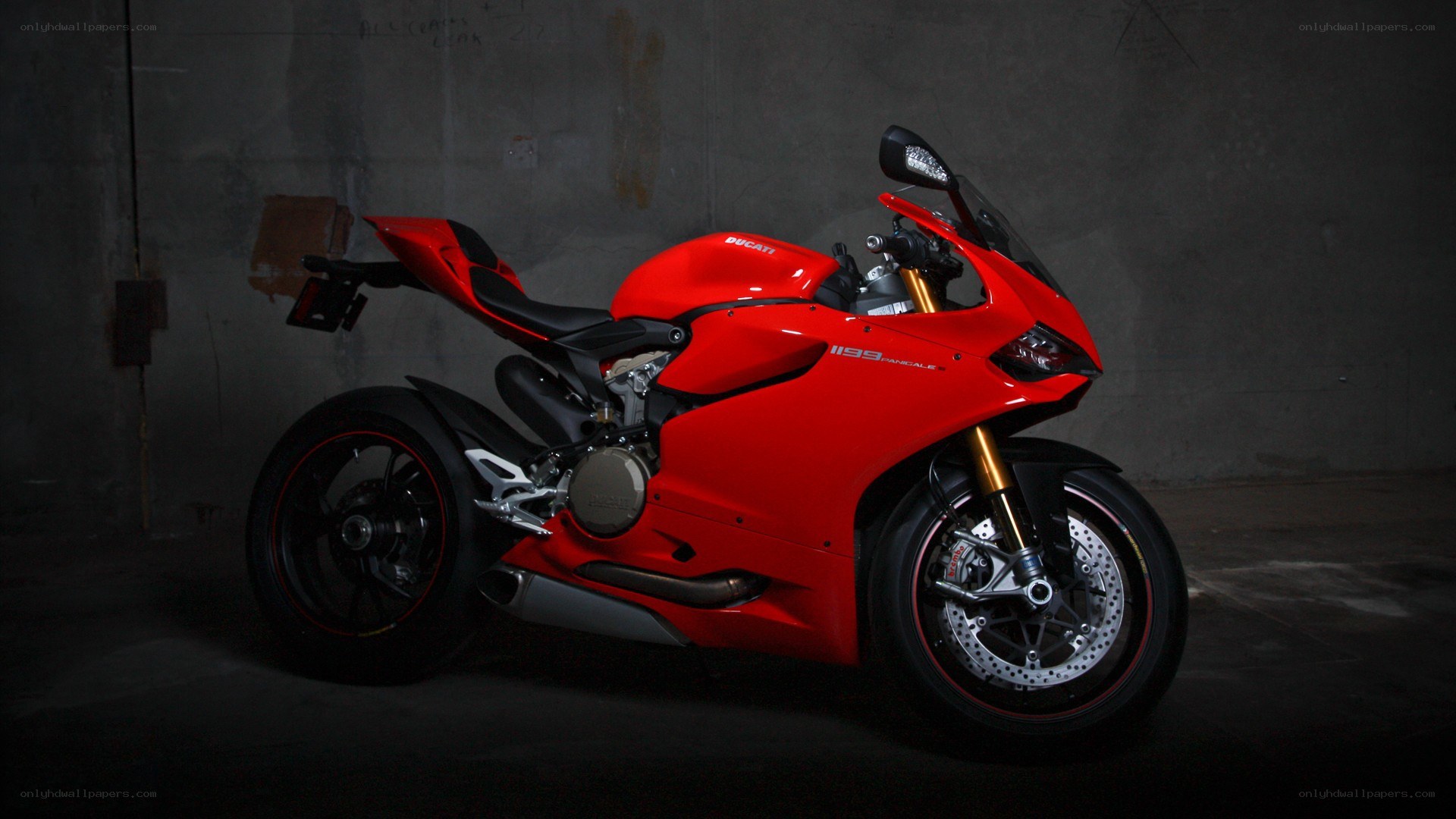 Red Ducati Panigale motorcycle