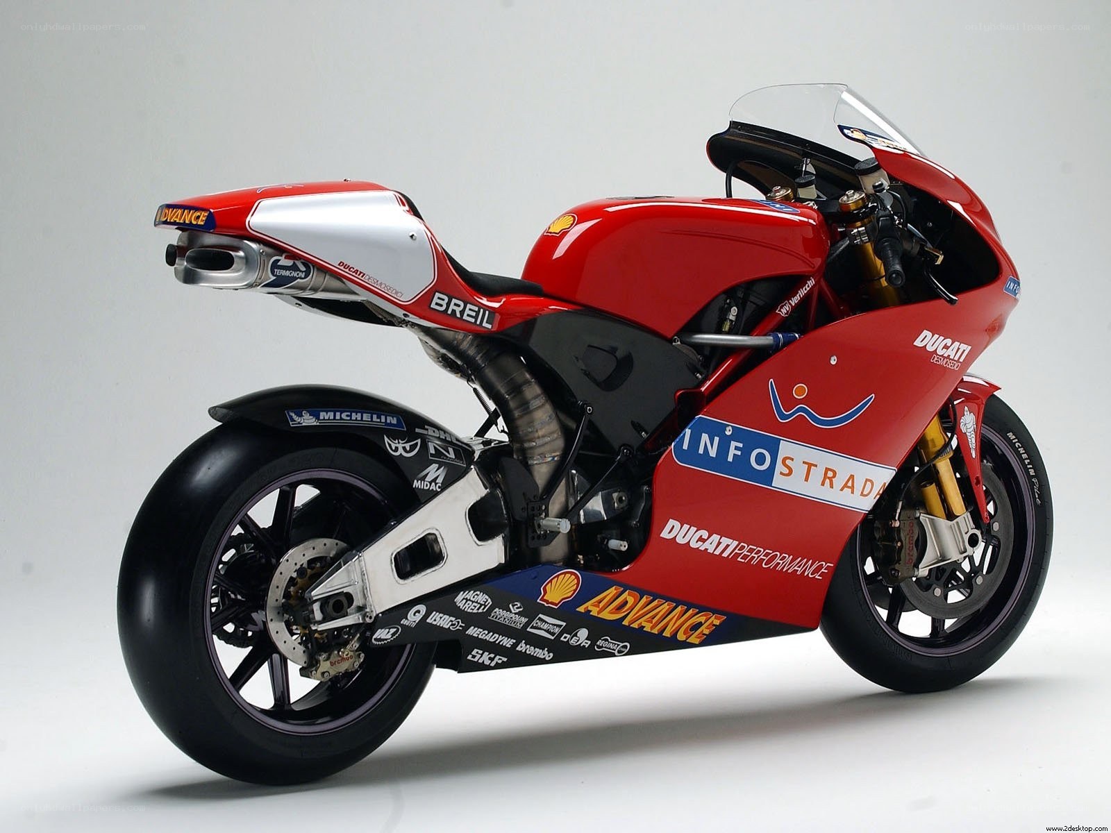 red ducati racing motorcycle