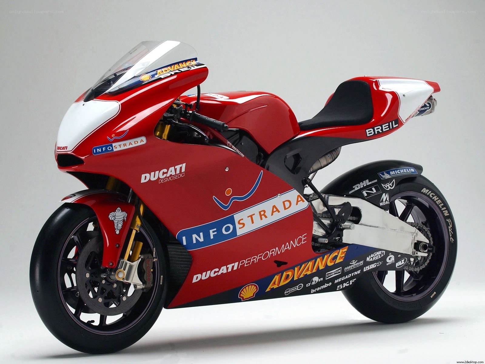 red ducati racing motorcycle