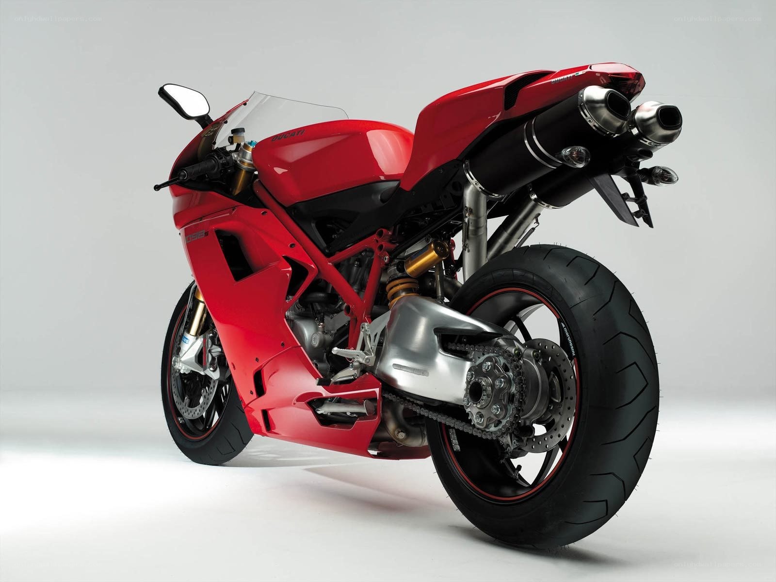 Red Ducati sport motorcycle