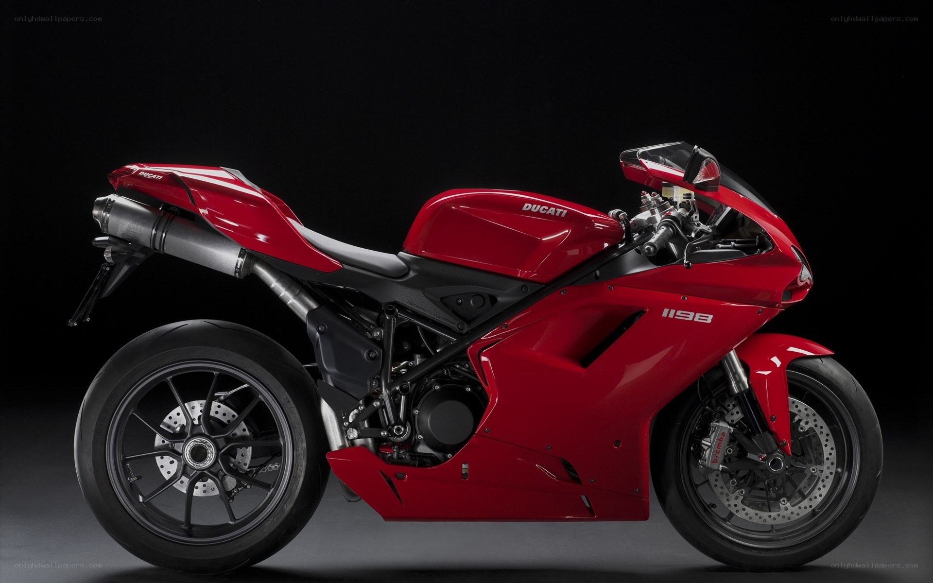 Red Ducati sport motorcycle