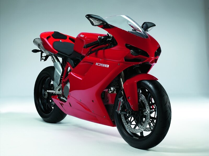 Red Ducati sport motorcycle