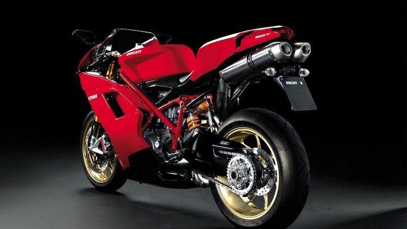 Red Ducati sport motorcycle