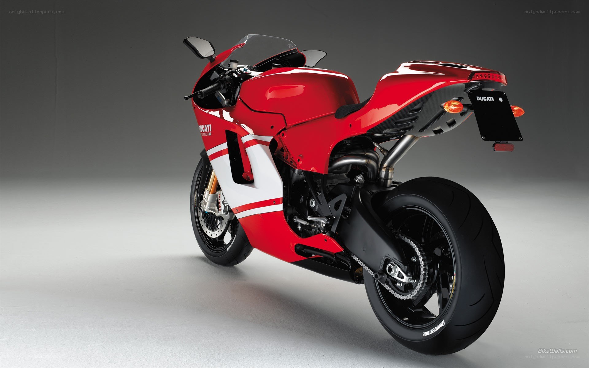 Red Ducati sport motorcycle