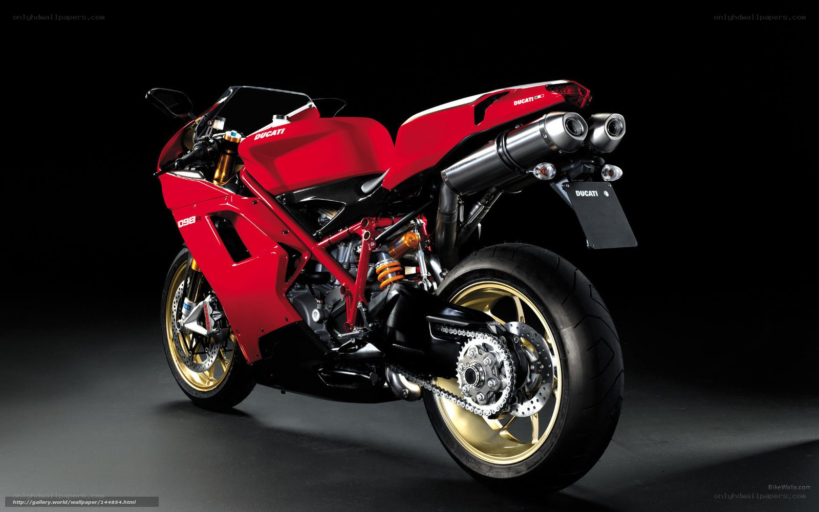 Red Ducati sport motorcycle