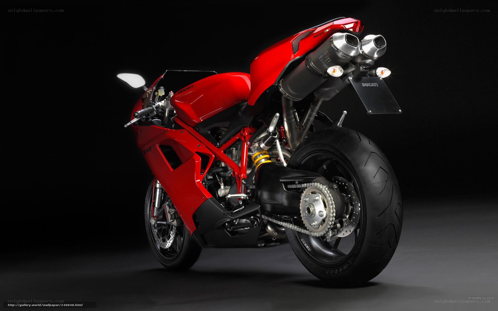 Red Ducati sport motorcycle