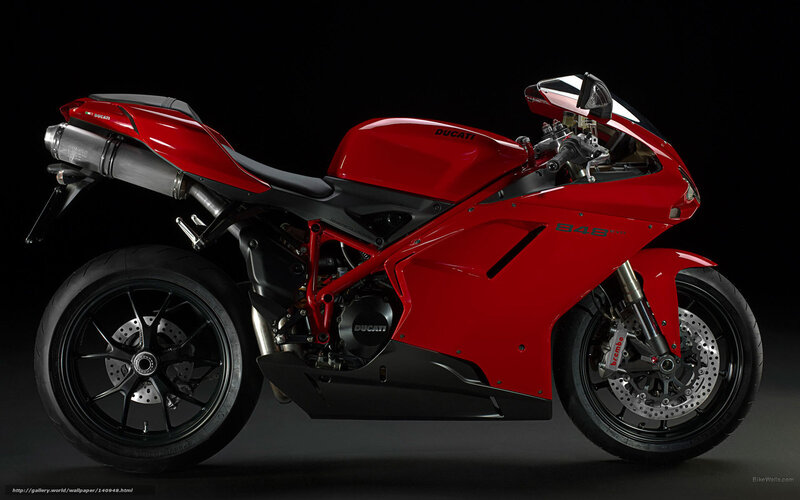 Red Ducati Sportbike — Dramatic