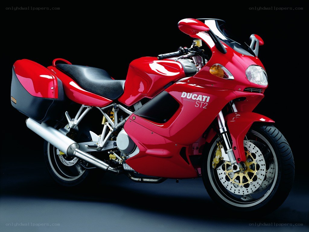 Red Ducati ST2 motorcycle