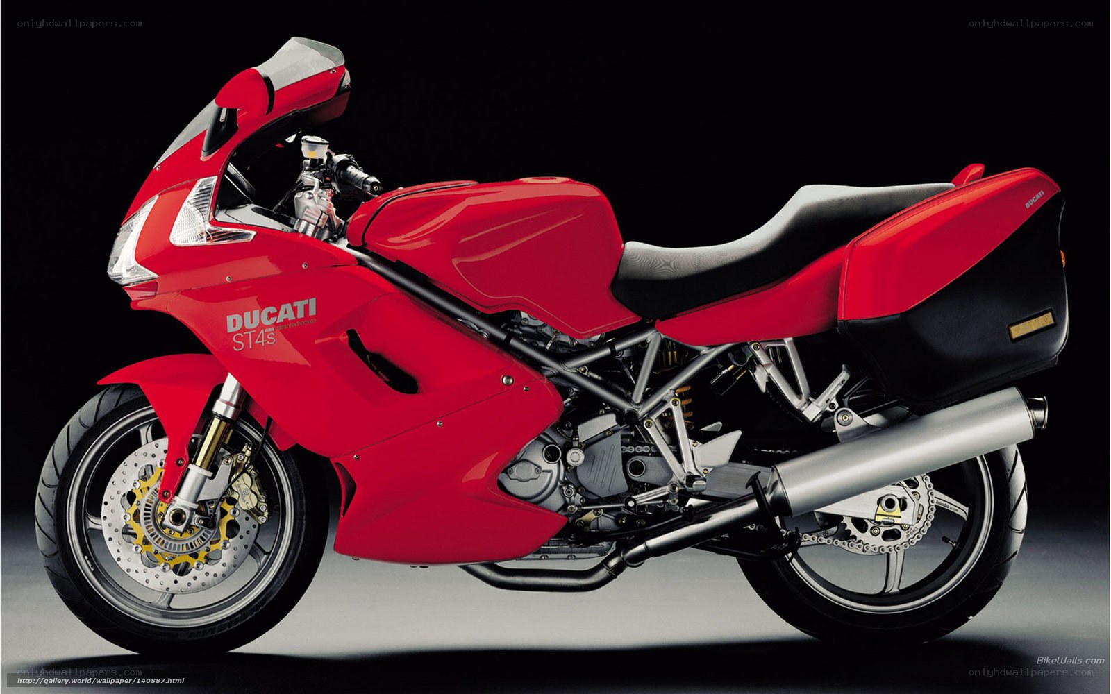 Red Ducati ST4s motorcycle