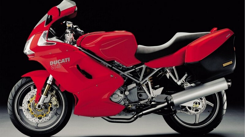 Red Ducati ST4s motorcycle
