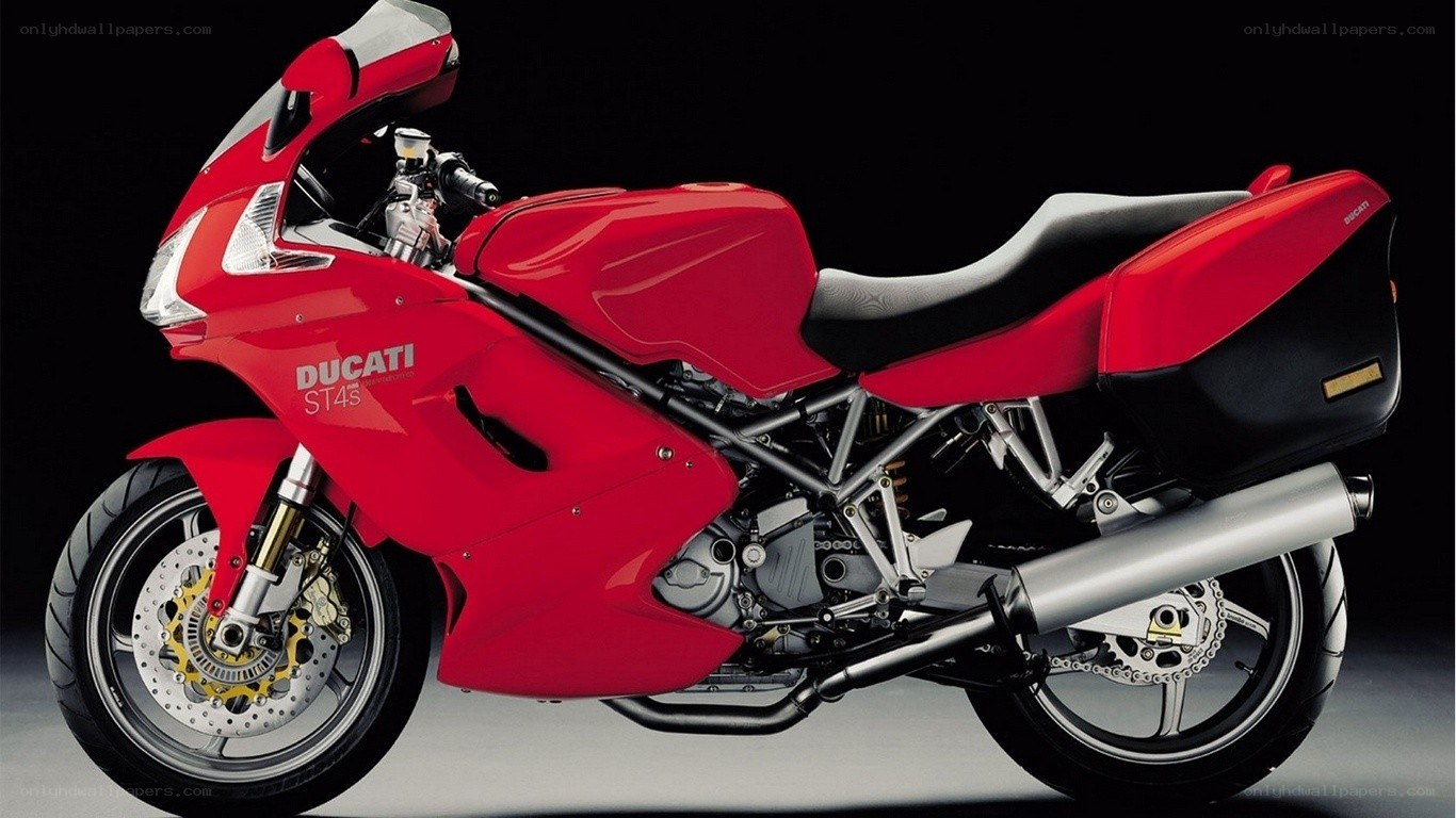 Red Ducati ST4s motorcycle