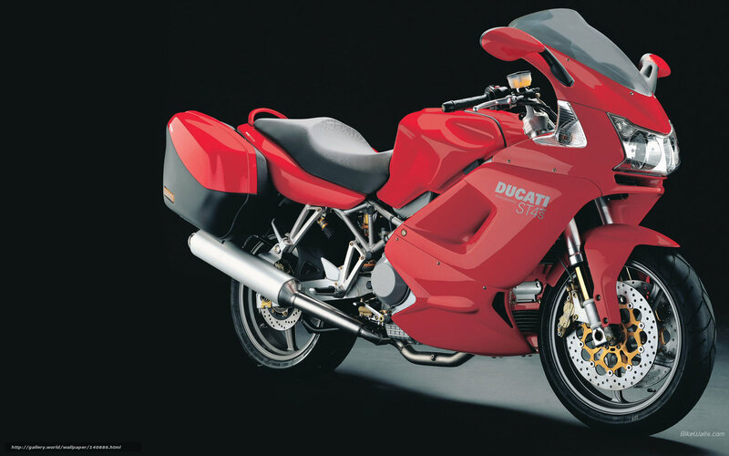 Red Ducati ST4s motorcycle