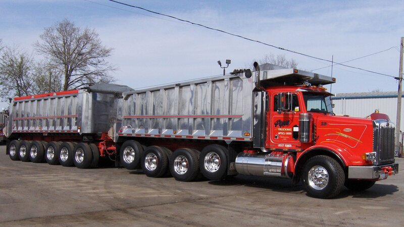 Red Dump Truck — Industrial, Spring
