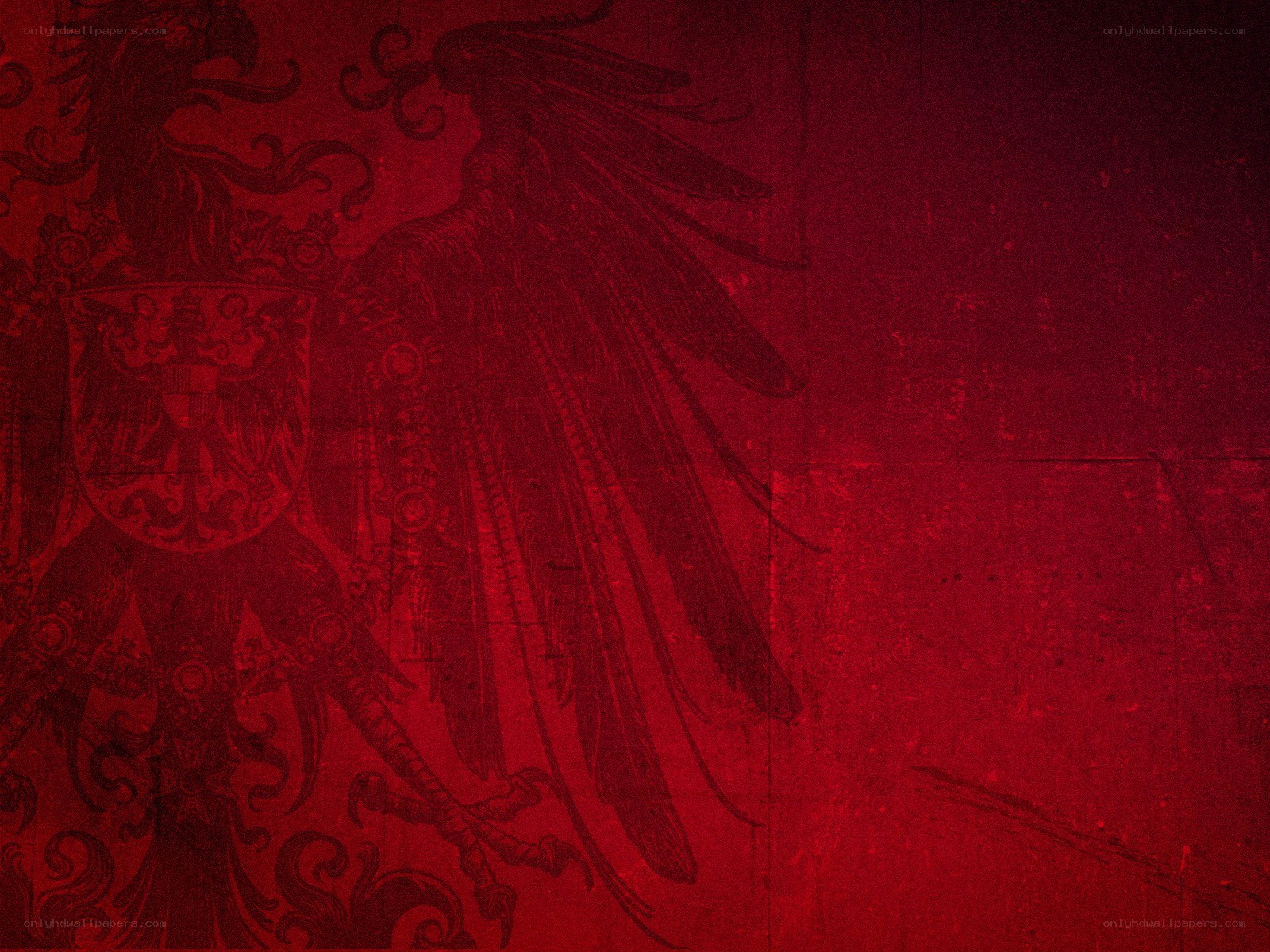 red eagle emblem background