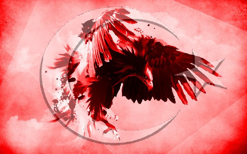 Red Eagle in Flight