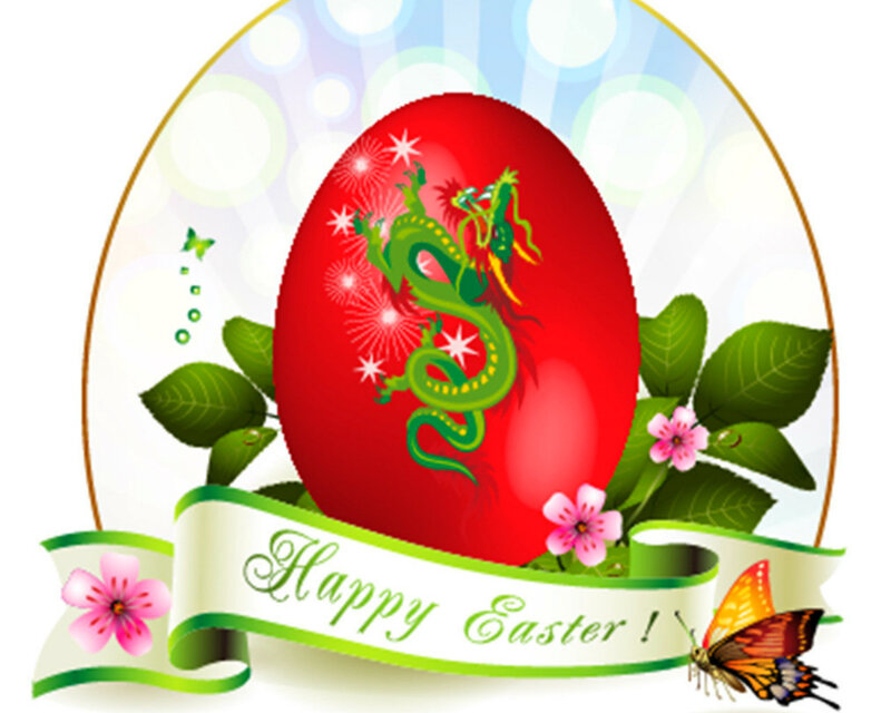 Red Egg with Dragon