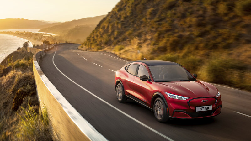 Red Electric Car — Dynamic