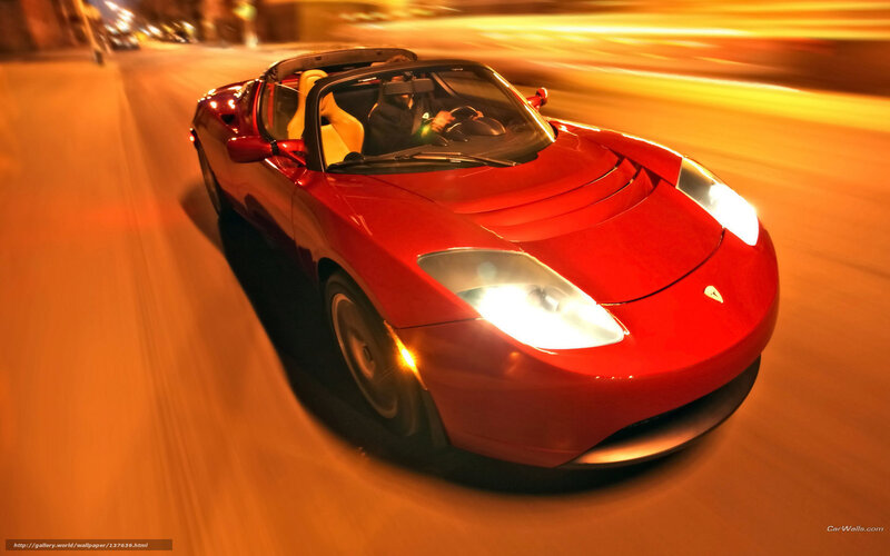 Red Electric Car